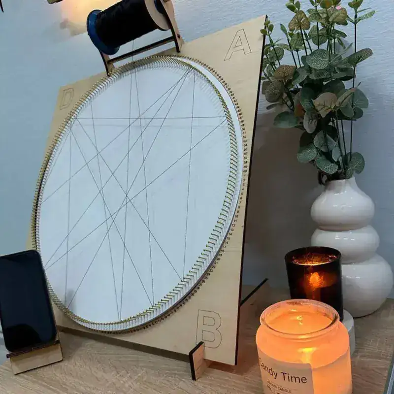 Framed portrait string art